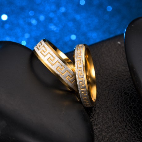 Vintage Retro Titanium Steel Rings Great Wall Lines Ring For Women And Men(5-13)