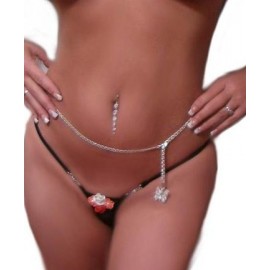 Women 24K gold sexy butterfly Bikini Waist Belt Chain Adjustable Body Chain 