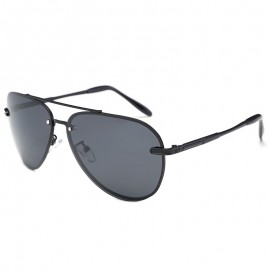 Classic Polarized Sunglasses for Men Driving Sunglasses with Metal Frame 