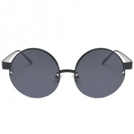 Round Retro Polaroid Sunglasses Metal Frame Polarized Glasses for Men 