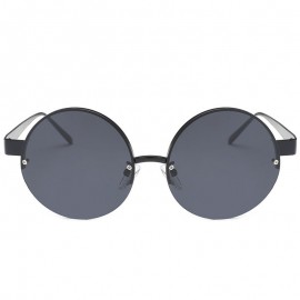 Round Retro Polaroid Sunglasses Metal Frame Polarized Glasses for Men