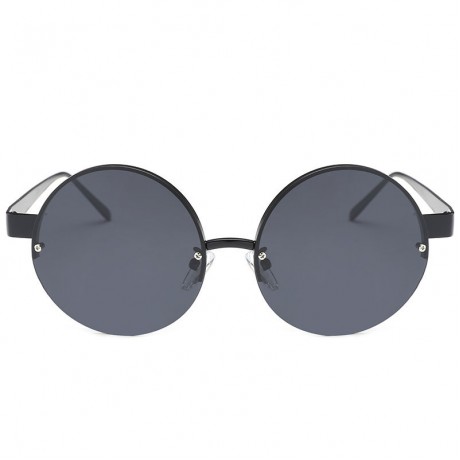 Round Retro Polaroid Sunglasses Metal Frame Polarized Glasses for Men
