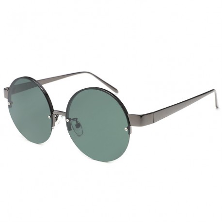 Round Retro Polaroid Sunglasses Metal Frame Polarized Glasses for Men