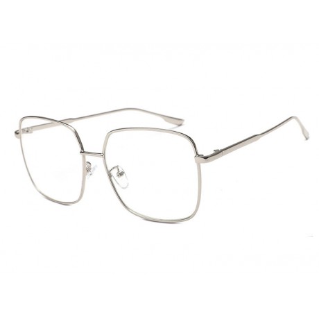 Fashion Square Frame Sunglasses Oversized Flat Mirrored Lens for Women Men
