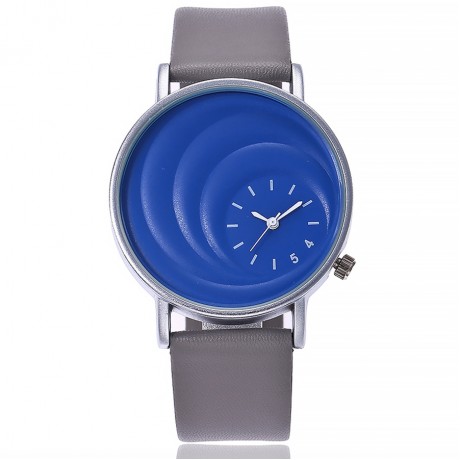 Fashion Classic Leather Strap Band Round Face Quartz Movement Wrist Watch for Women