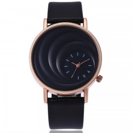 Fashion Classic Leather Strap Band Round Face Quartz Movement Wrist Watch for Women