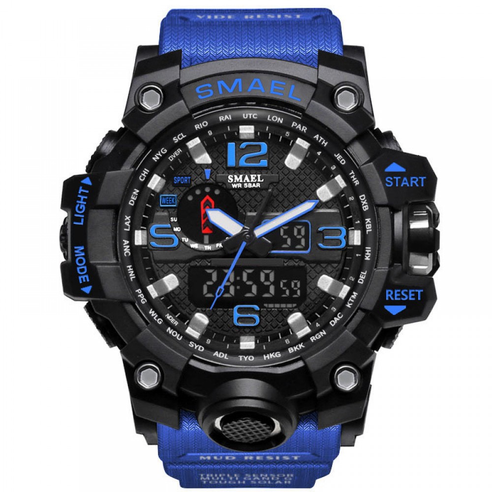 Men's Digital Sports Watch Waterproof Casual Luminous Stopwatch Multifunctional Electronic Watch