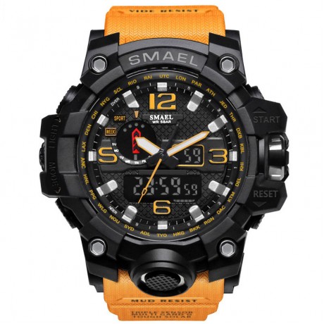 Men's Digital Sports Watch Waterproof Casual Luminous Stopwatch Multifunctional Electronic Watch