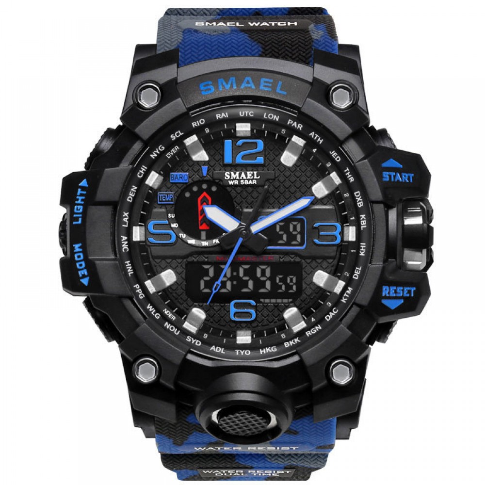 Mens Military Watch Multifunctional Sports Water Resistant Alarm Electronic Wrist Watch