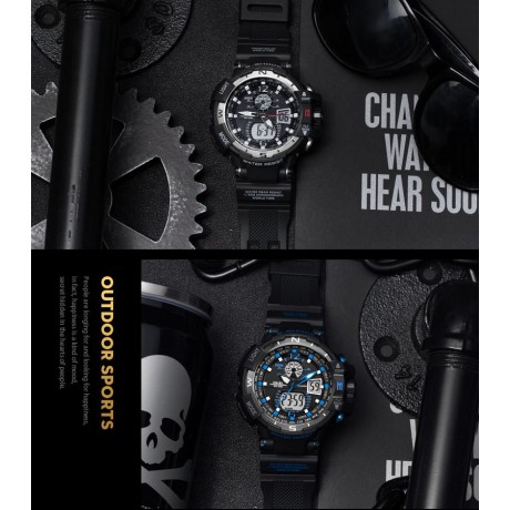 Military Digital Sport Watches Multi-functional Outdoor Watches Waterproof Led Wrist Watches for Men   