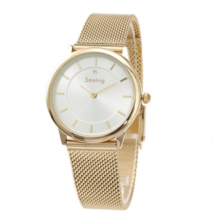 Fashion Gorgeous Watch Waterproof Mesh Alloy Stainless steel Watches for Women