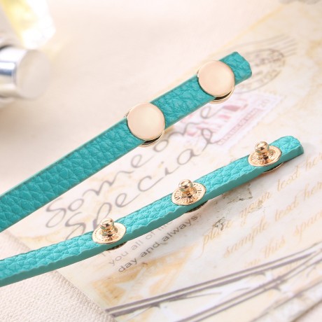 Ladies Fashion Leather Wrist Watch Peacock eye Wrapped Quartz Bracelet Watch For Women
