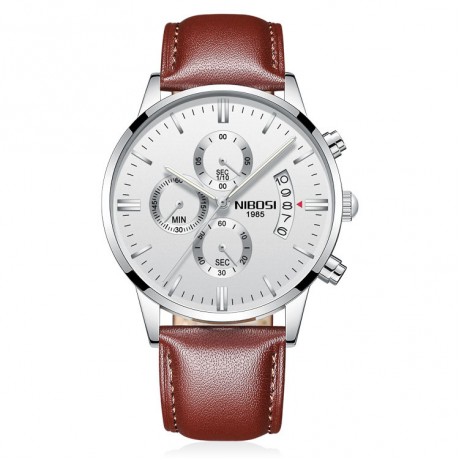 Solid Steel Belt Watch Waterproof Luminous Three Eye Six-Pin Quartz Watches For Men