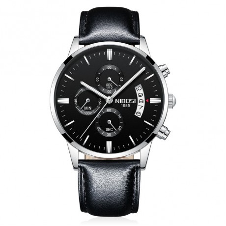 Solid Steel Belt Watch Waterproof Luminous Three Eye Six-Pin Quartz Watches For Men
