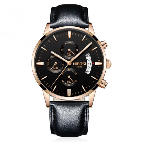 Solid Steel Belt Watch Waterproof Luminous Three Eye Six-Pin Quartz Watches For Men