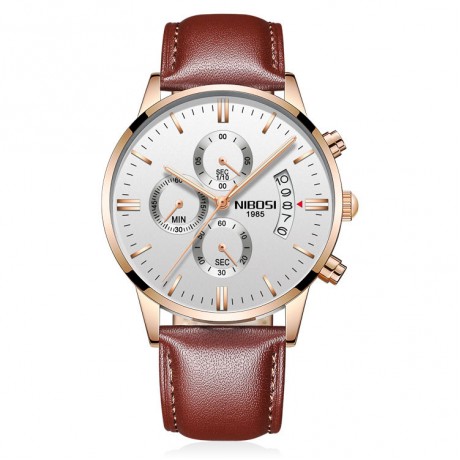 Solid Steel Belt Watch Waterproof Luminous Three Eye Six-Pin Quartz Watches For Men