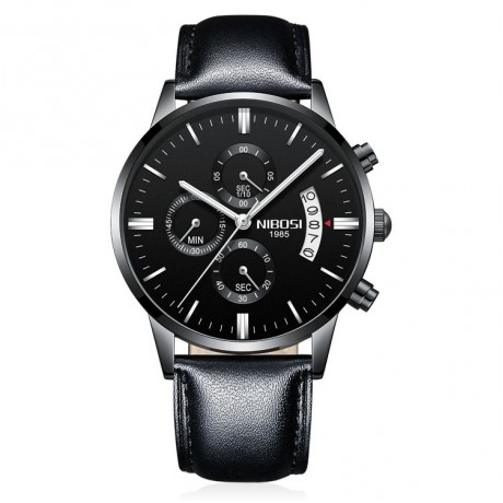 Solid Steel Belt Watch Waterproof Luminous Three Eye Six-Pin Quartz Watches For Men