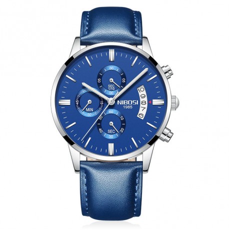 Solid Steel Belt Watch Waterproof Luminous Three Eye Six-Pin Quartz Watches For Men