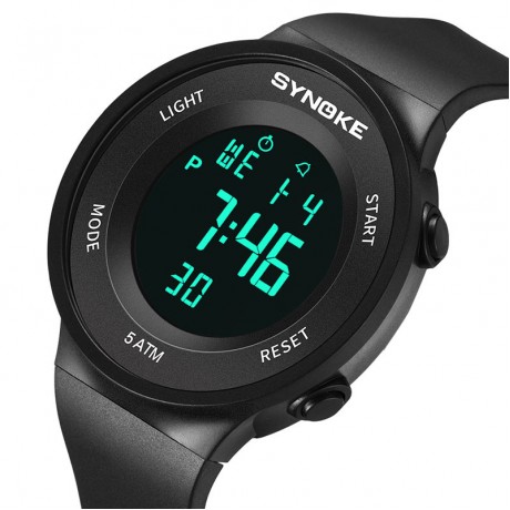 Digital Sport Watch Led 50M Waterproof Electronic Wrist Watch With Alarm For Teens