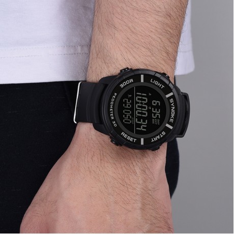 Digital LED Watch Pedometer Chronograph Multifountion Sport Watch For Men