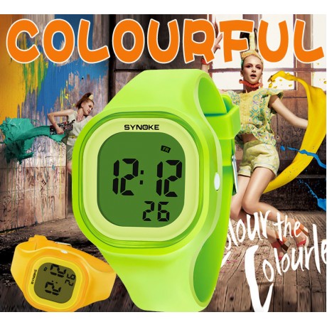 Fashion Jelly Multi-Function Watch Colorful Luminous 50 Meters Waterproof Silicone Digital Watches For Teens