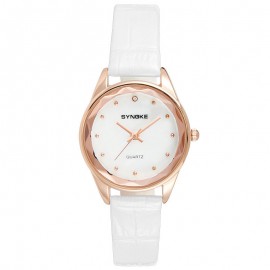 Women's Fashion Quartz Watch Casual Leather Band Waterproof Wrist Watch For Girls 