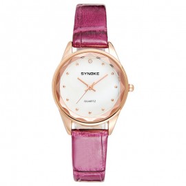 Women's Fashion Quartz Watch Casual Leather Band Waterproof Wrist Watch For Girls 