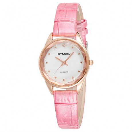 Women's Fashion Quartz Watch Casual Leather Band Waterproof Wrist Watch For Girls