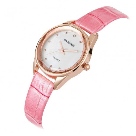 Women's Fashion Quartz Watch Casual Leather Band Waterproof Wrist Watch For Girls
