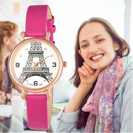Women's Quartz Watch Fashion Waterproof Leather Band Wrist Watches For Girls,Best Gifts