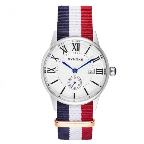 Men's Unique Nylon Quartz Watch Simple Casual Waterproof Wrist Watches For Boys