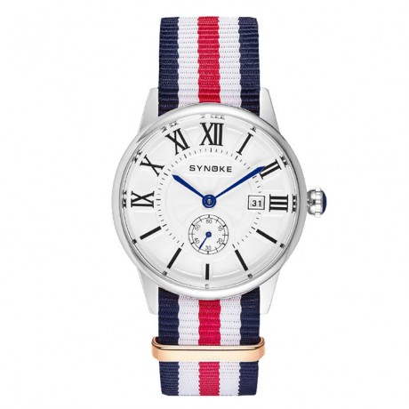 Men's Unique Nylon Quartz Watch Simple Casual Waterproof Wrist Watches For Boys