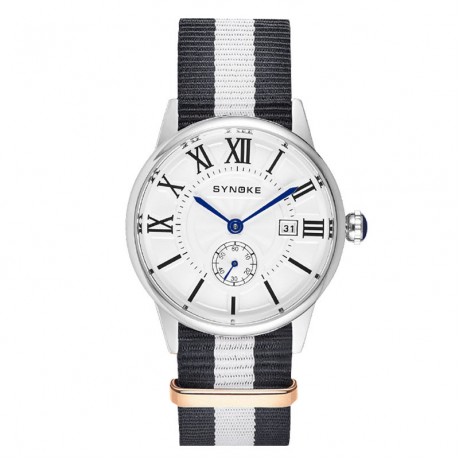 Men's Unique Nylon Quartz Watch Simple Casual Waterproof Wrist Watches For Boys