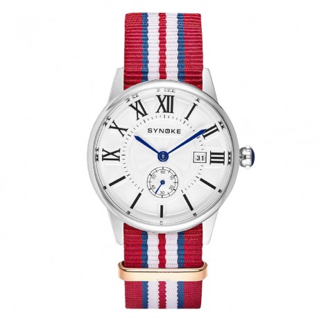 Men's Unique Nylon Quartz Watch Simple Casual Waterproof Wrist Watches For Boys