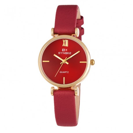 Women's Fashion Leather Band Watches 30M Waterproof Quartz Watch For Girls,Women