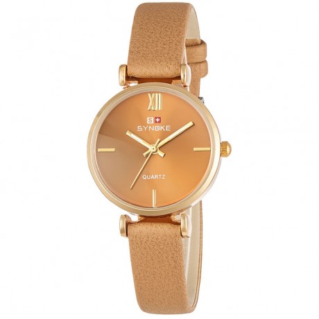 Women's Fashion Leather Band Watches 30M Waterproof Quartz Watch For Girls,Women