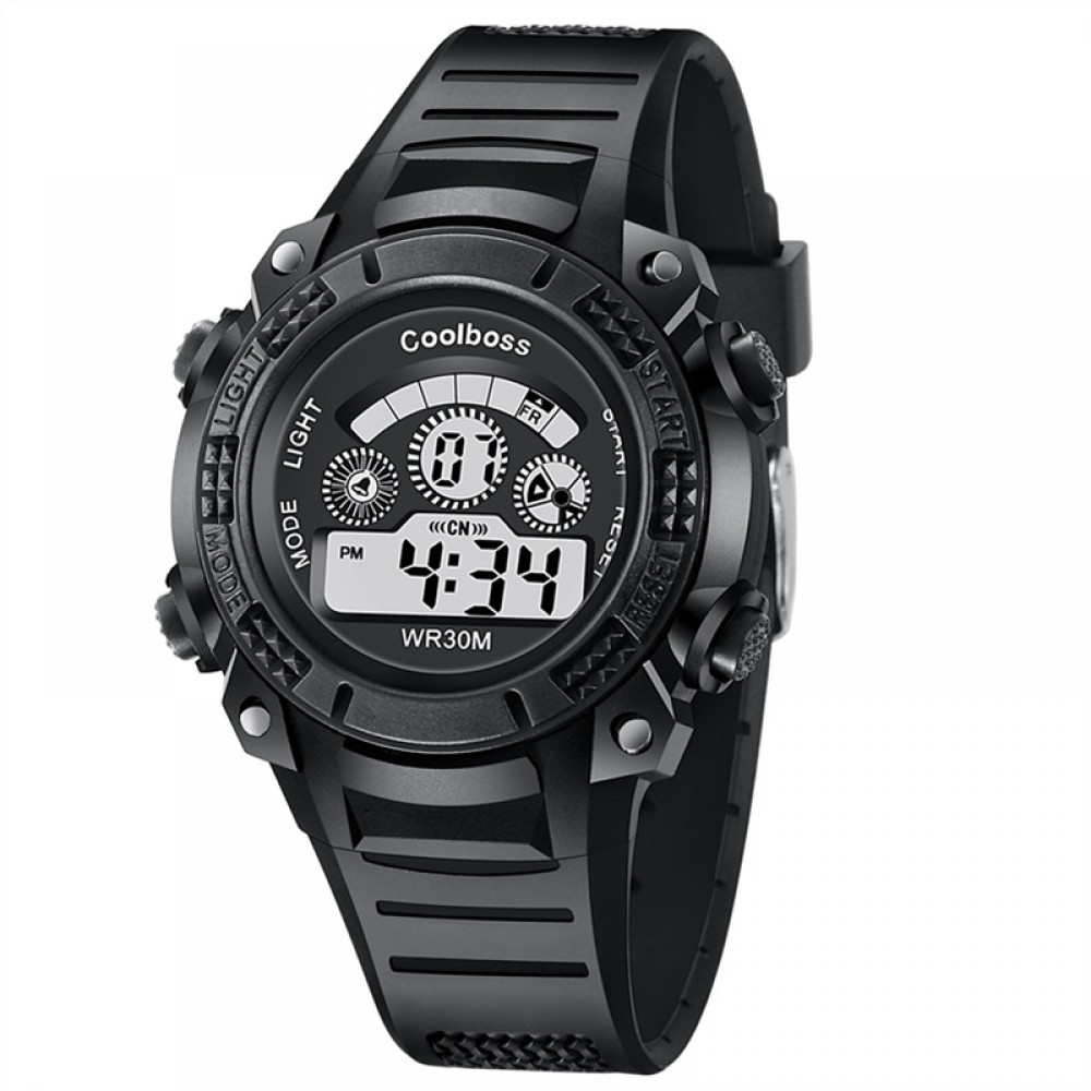 Digital Climbing Sports Watch,Waterproof LED Screen Large Face  Watches and  Electronic Watch for Students