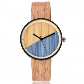 Women Watches Wood Leather Band Luxury Quartz Watches Girls Ladies Wristwatch  