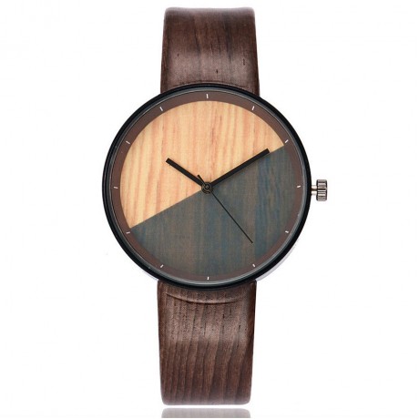 Women Watches Wood Leather Band Luxury Quartz Watches Girls Ladies Wristwatch 