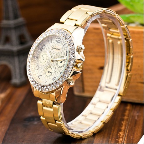 Men's Diamonds Alloy Casual Watch,Gold/Sliver/Rose Gold 
