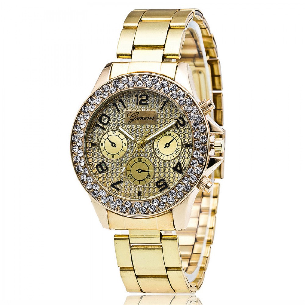 Men's Diamonds Alloy Casual Watch,Gold/Sliver/Rose Gold 