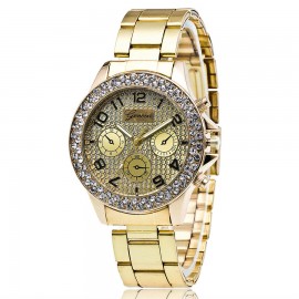 Men's Diamonds Alloy Casual Watch,Gold/Sliver/Rose Gold 