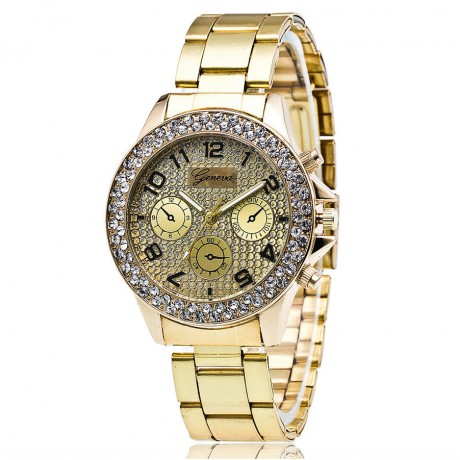 Men's Diamonds Alloy Casual Watch,Gold/Sliver/Rose Gold 