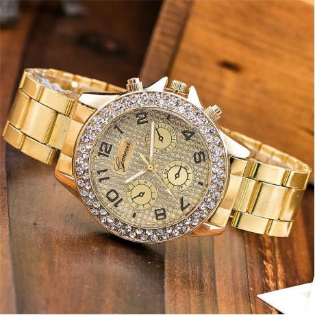 Men's Diamonds Alloy Casual Watch,Gold/Sliver/Rose Gold 