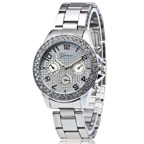 Men's Diamonds Alloy Casual Watch,Gold/Sliver/Rose Gold 