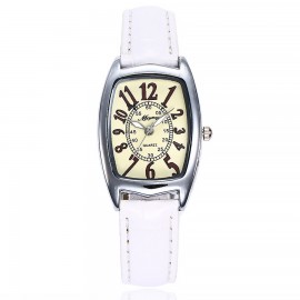 Women Watches Alloy Casual Watch Square Dial Quartz Analog Wrist Watch with Leather Band 