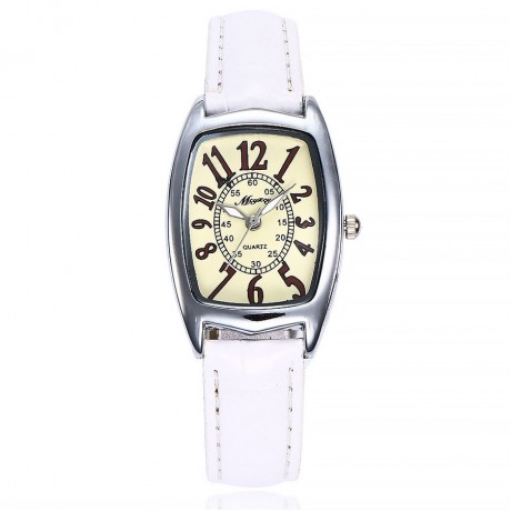 Women Watches Alloy Casual Watch Square Dial Quartz Analog Wrist Watch with Leather Band