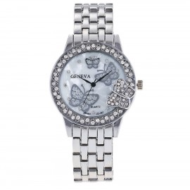 Womens Ladies Casual Watches Rhinestones Butterfly Bow Tie Quartz Watch 