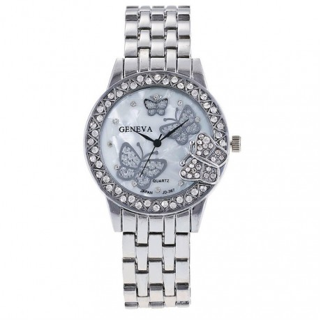 Womens Ladies Casual Watches Rhinestones Butterfly Bow Tie Quartz Watch