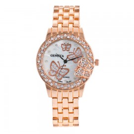Womens Ladies Casual Watches Rhinestones Butterfly Bow Tie Quartz Watch 